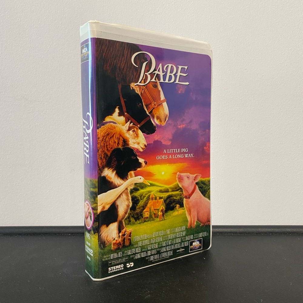 Babe Classic Family Movie VHS Tape - Purple Case